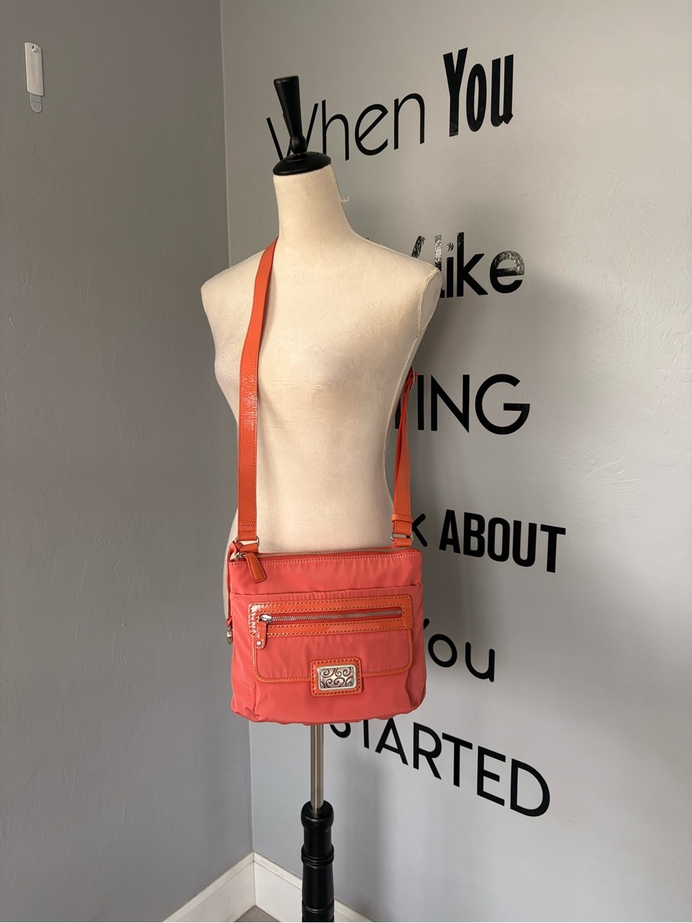 NWOT Brighton Coral-Orange Shoulder/ Crossbody Bag